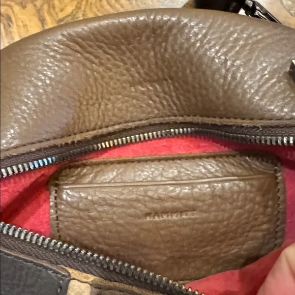 Hammitt Two-Tone Brown Leather Messenger Bag